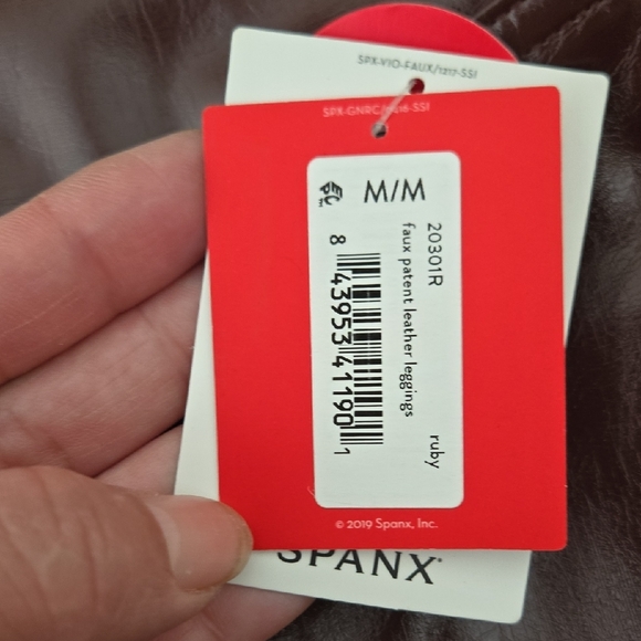 SPANX Glossy Dark Brown Leggings - Picture 7 of 7